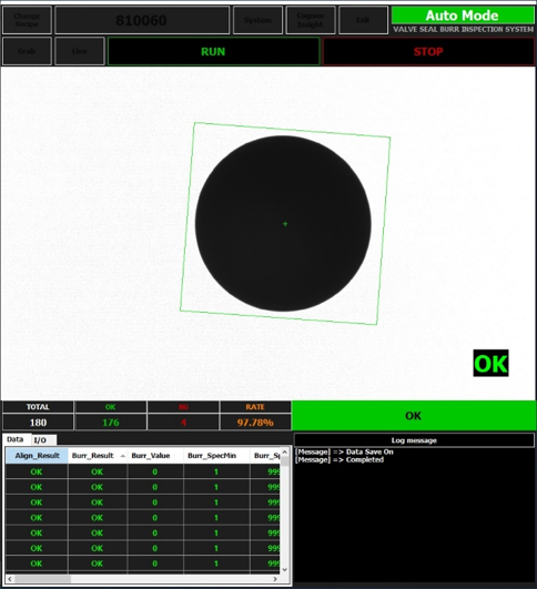 Valve Seal 검사 비전 시스템 > MACHINE VISION SOLUTION | KPINT